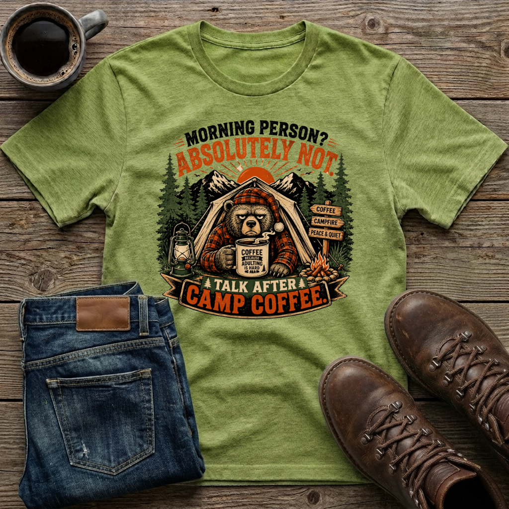Morning Person Absolutely Not Talk After Camp Coffee T-Shirt