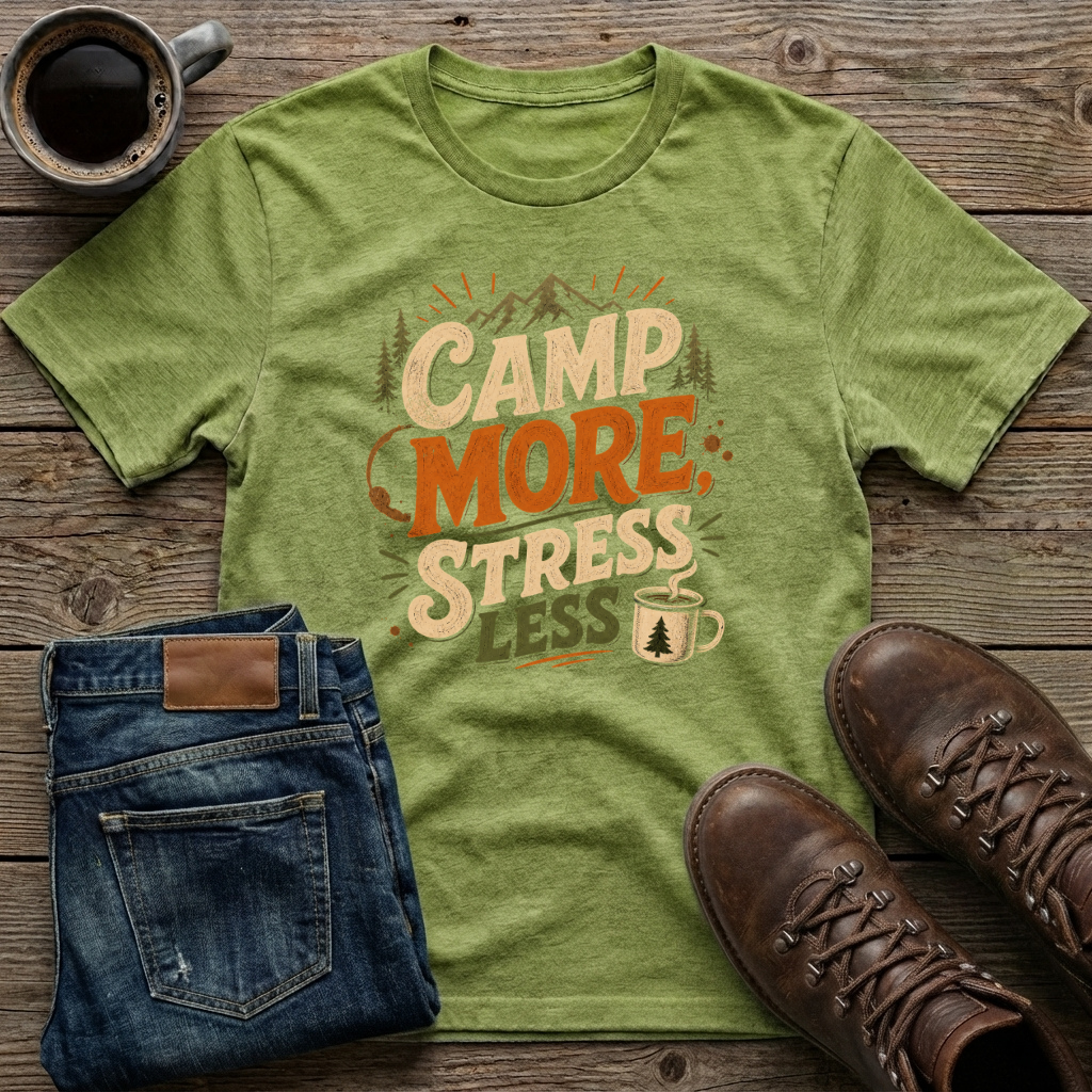 Camp More Stress Less 2 T-Shirt
