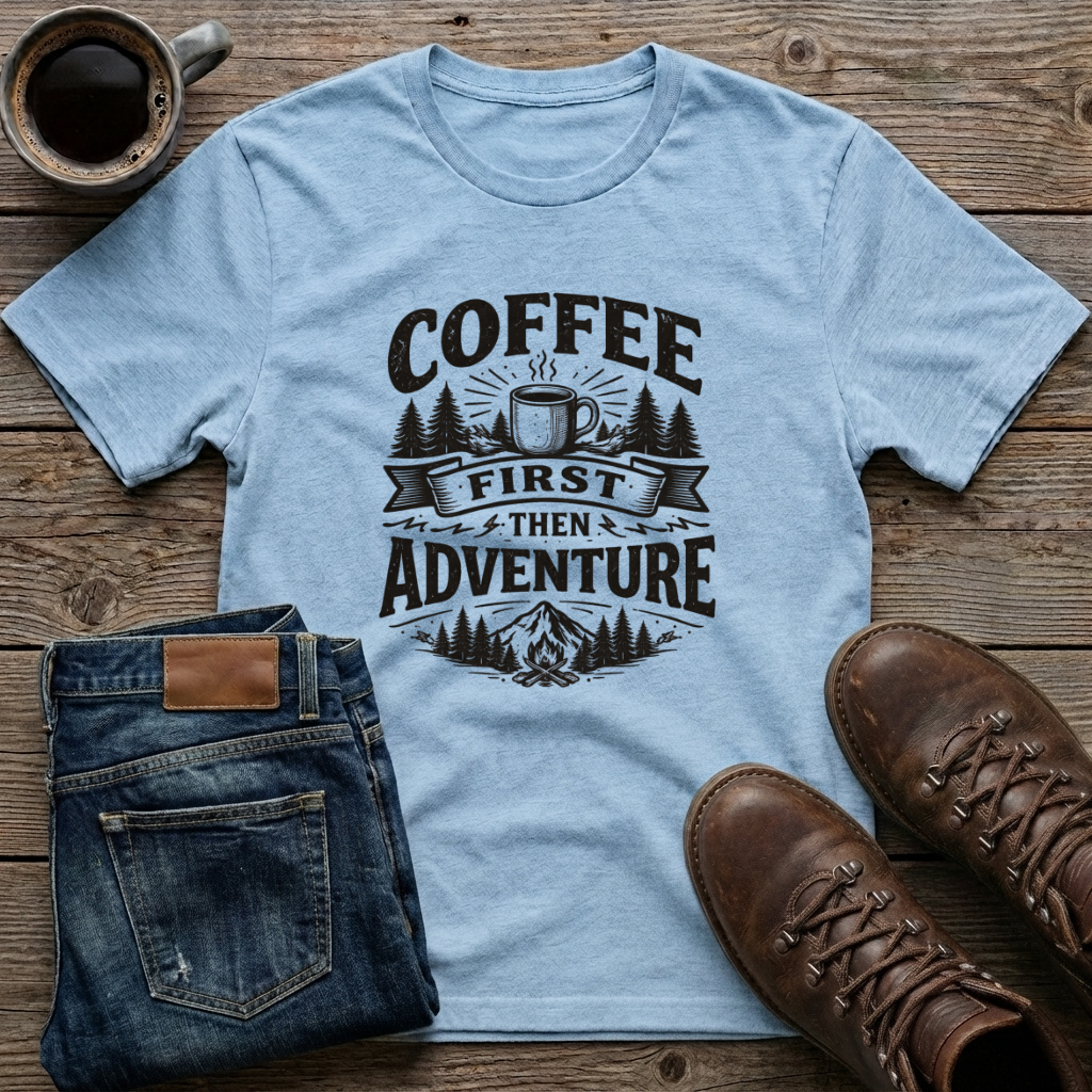 Coffee First Then Adventure T-Shirt