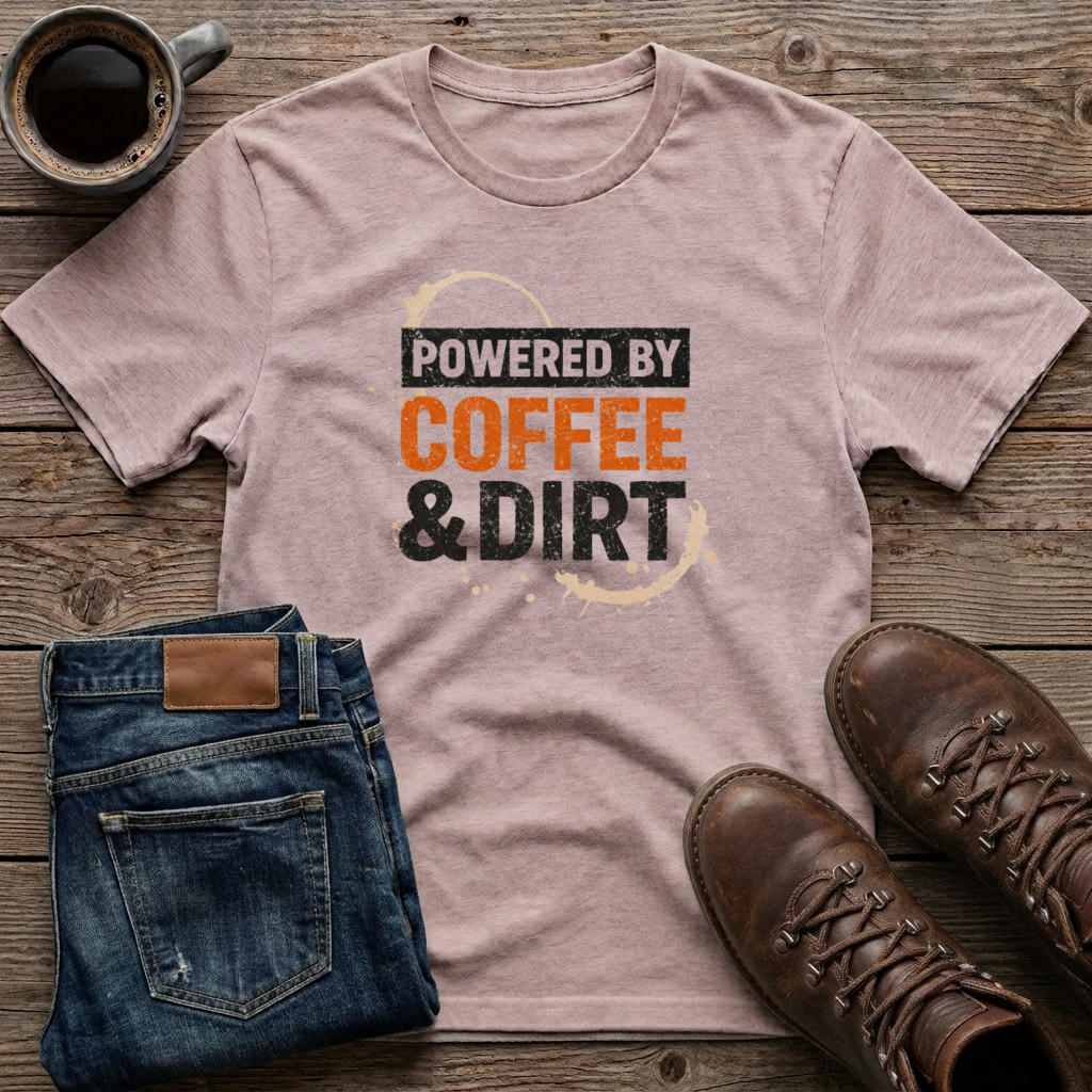 Powered by Coffee & Dirt T-Shirt