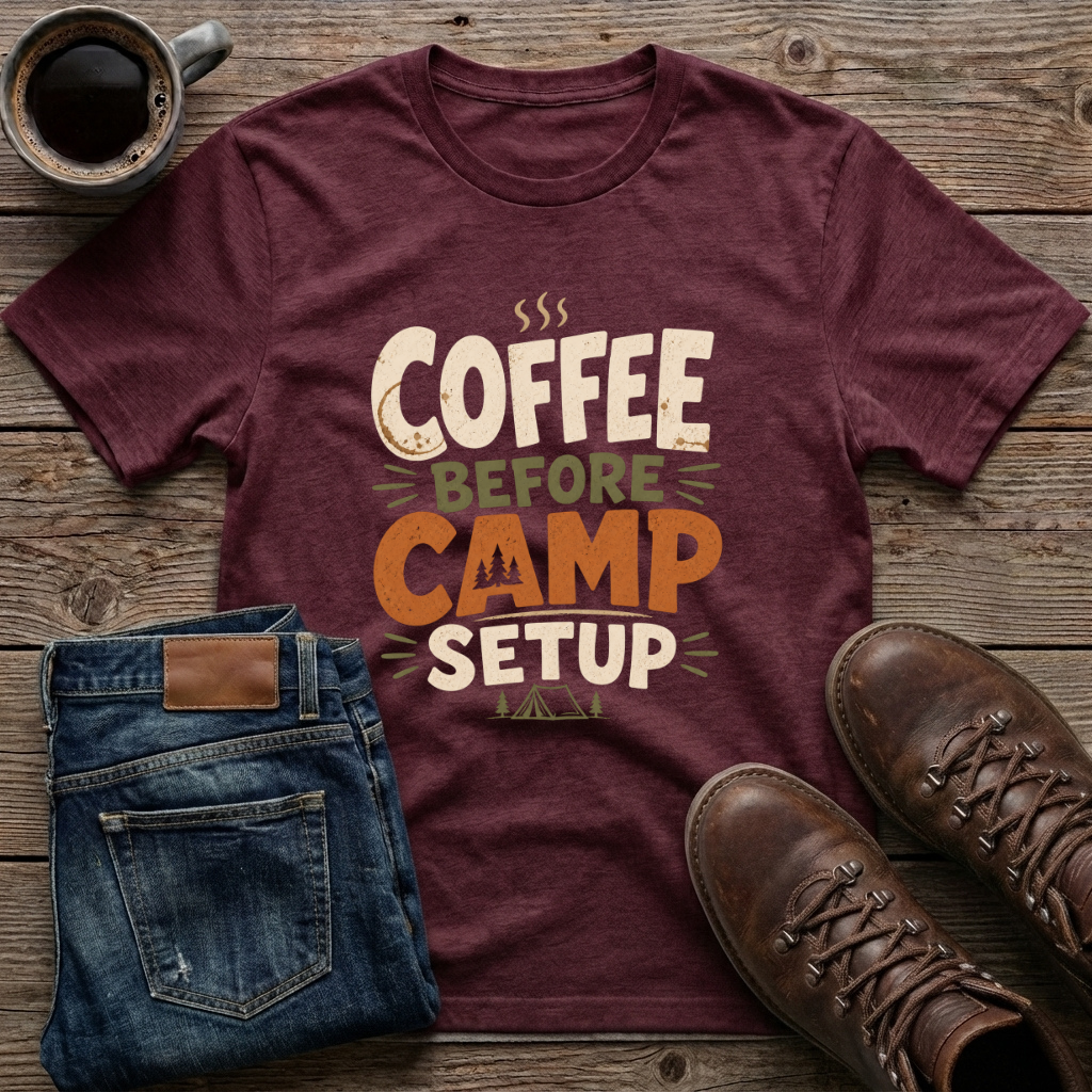 Coffee Before Camp Setup T-Shirt