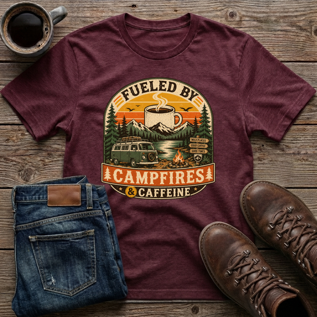 Fueled by Campfires & Caffeine T-Shirt