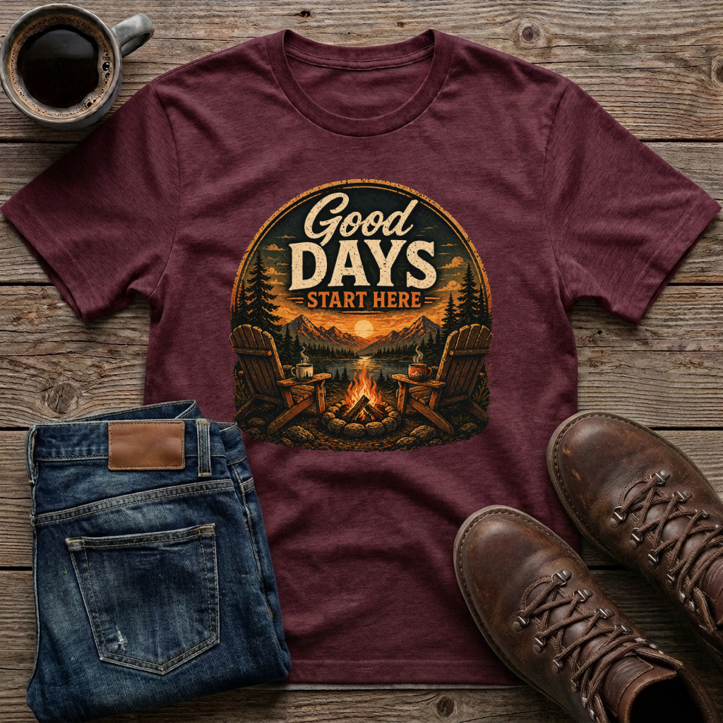 Good Days Start Here T-Shirt