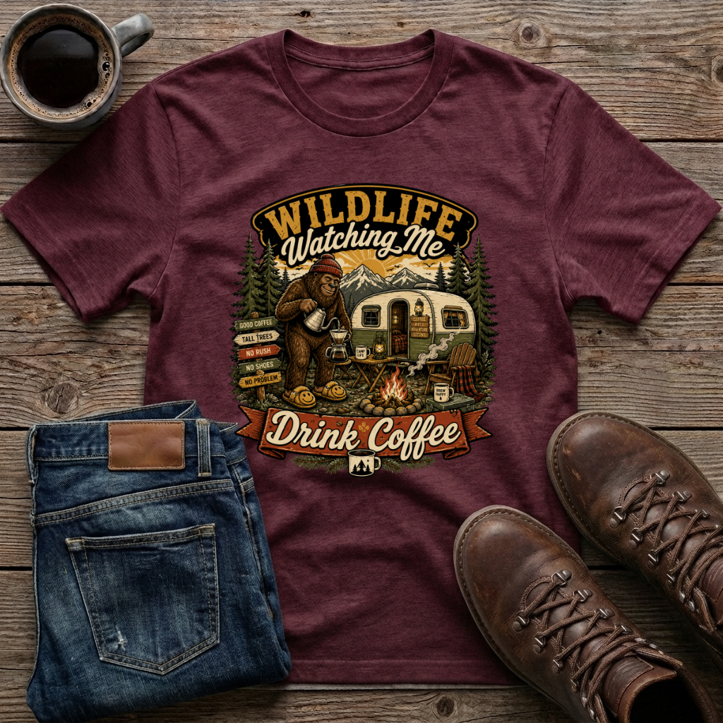 Wildlife Watching Me Drink Coffee T-Shirt