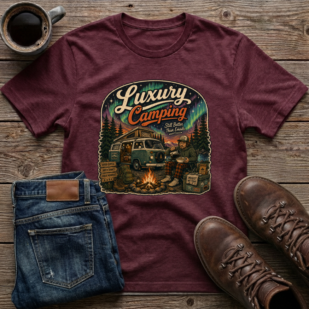 Luxury Camping Still Better Than Emails T-Shirt