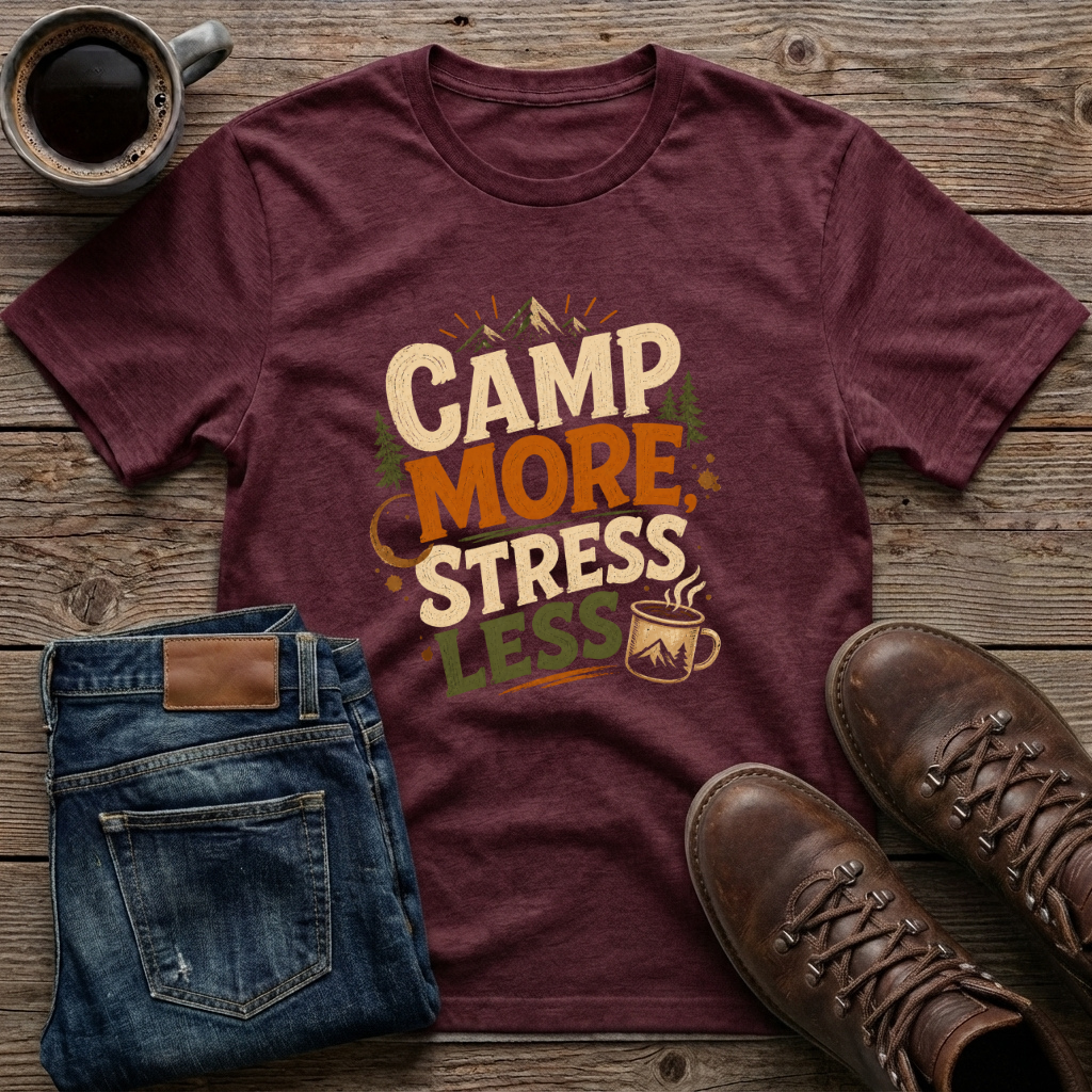 Camp More Stress Less T-Shirt