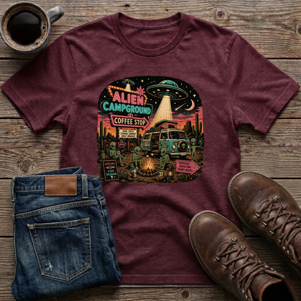 Alien Campground & Coffee Stop T-Shirt
