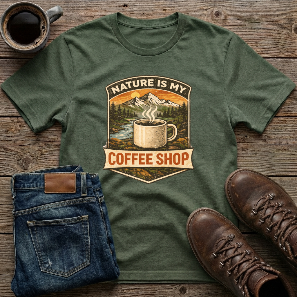 Nature is My Coffee Shop T-Shirt