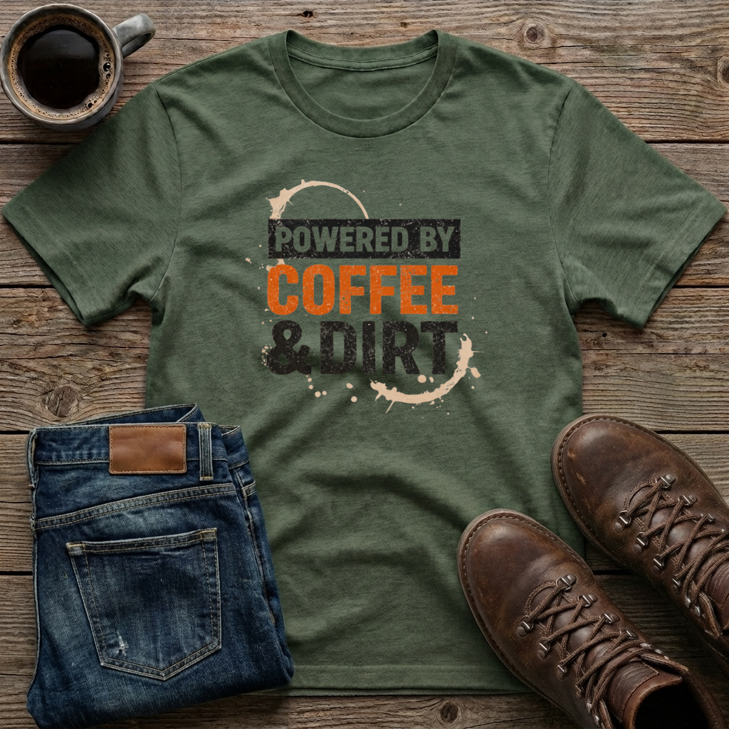 Powered by Coffee & Dirt T-Shirt