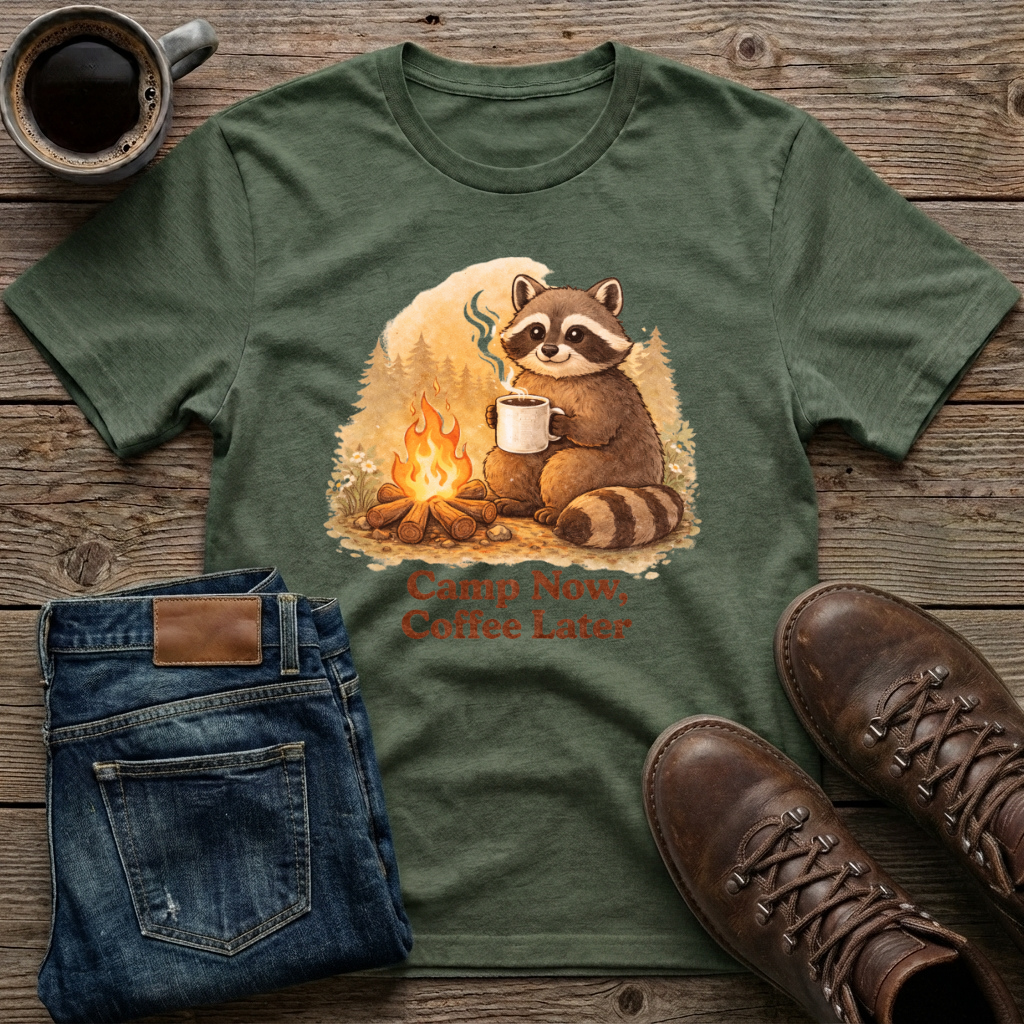 Camp Now Coffee Later T-Shirt