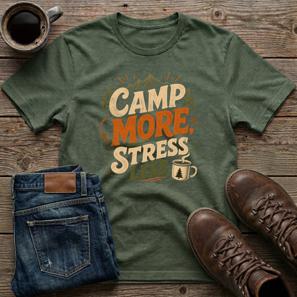 Camp More Stress Less 2 T-Shirt