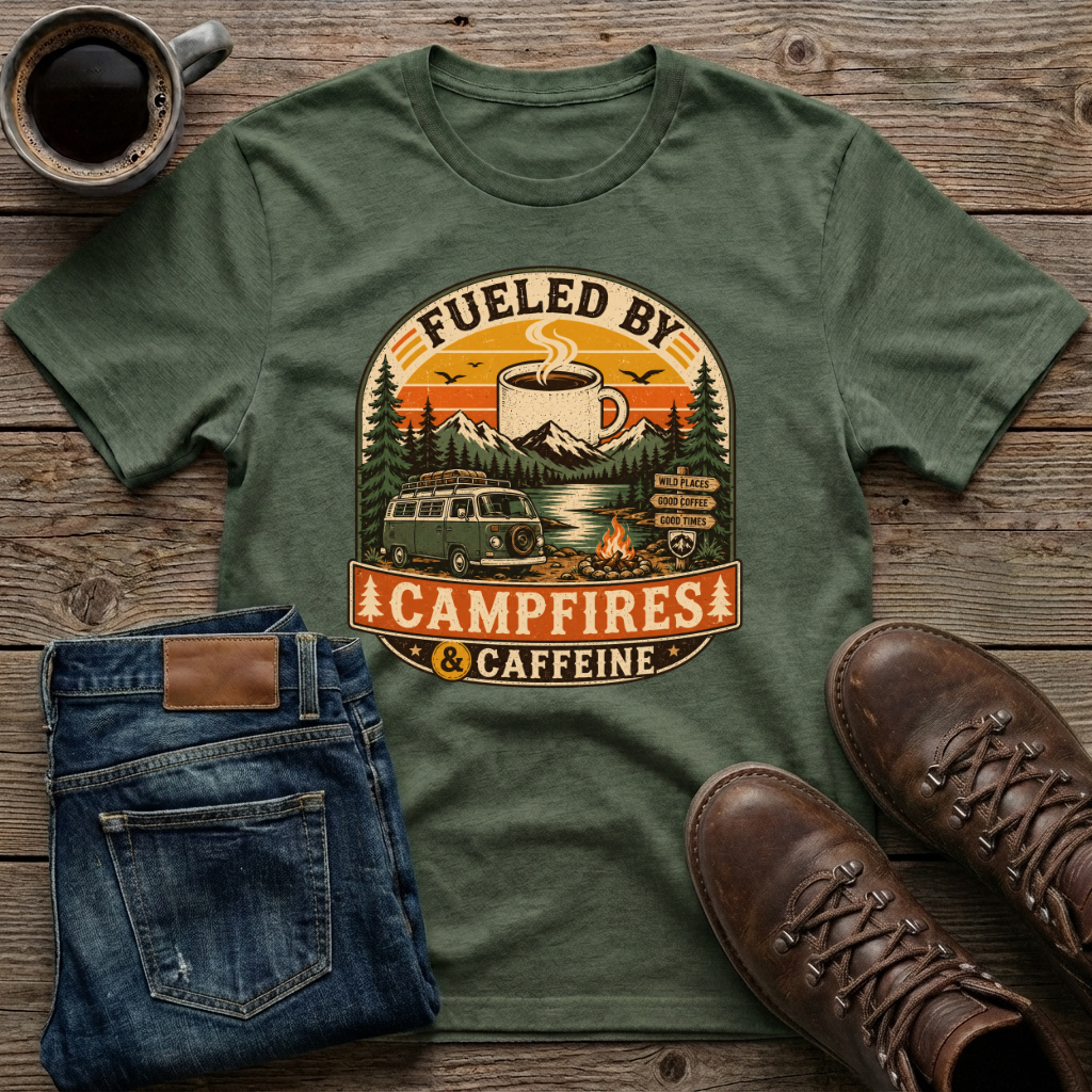 Fueled by Campfires & Caffeine T-Shirt