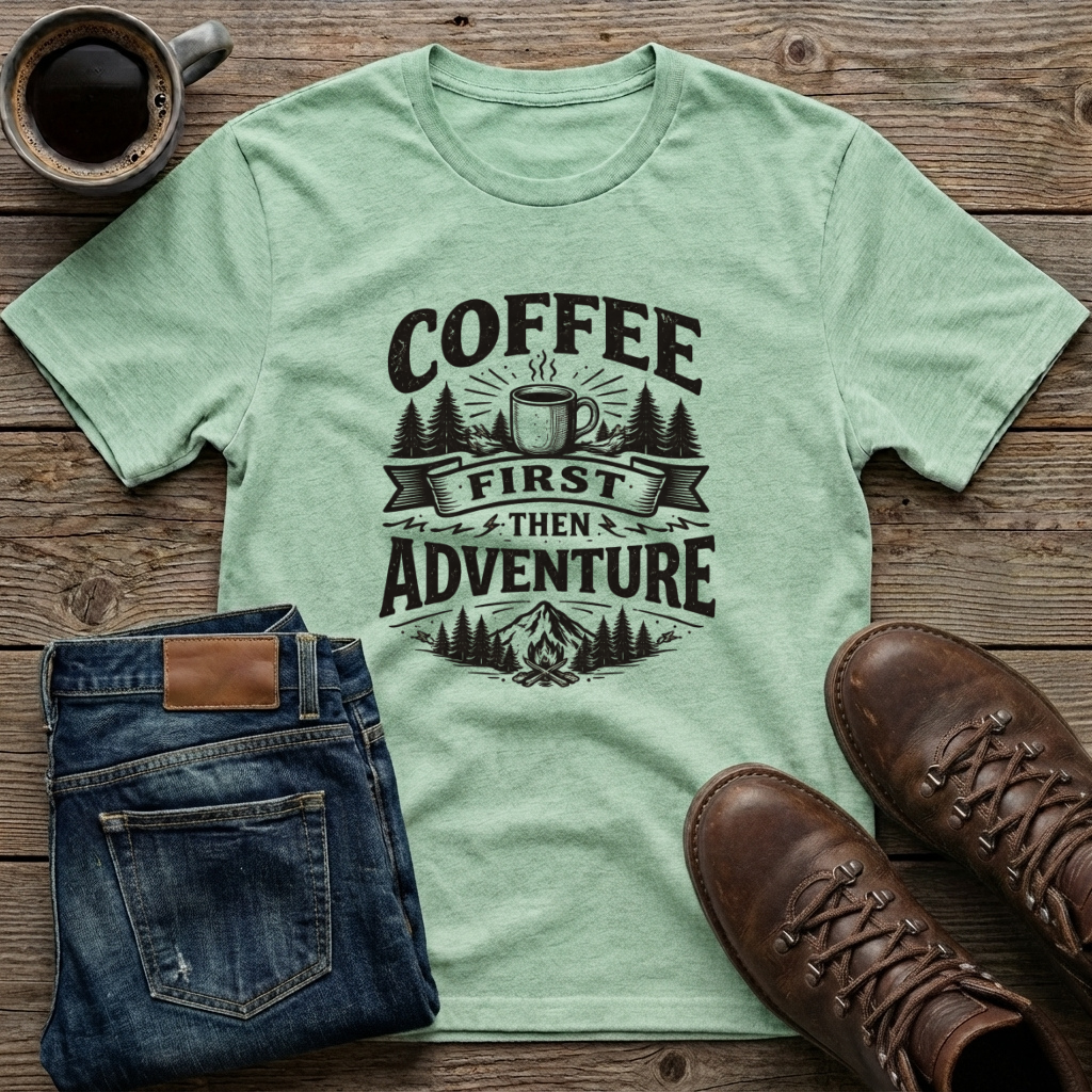 Coffee First Then Adventure T-Shirt