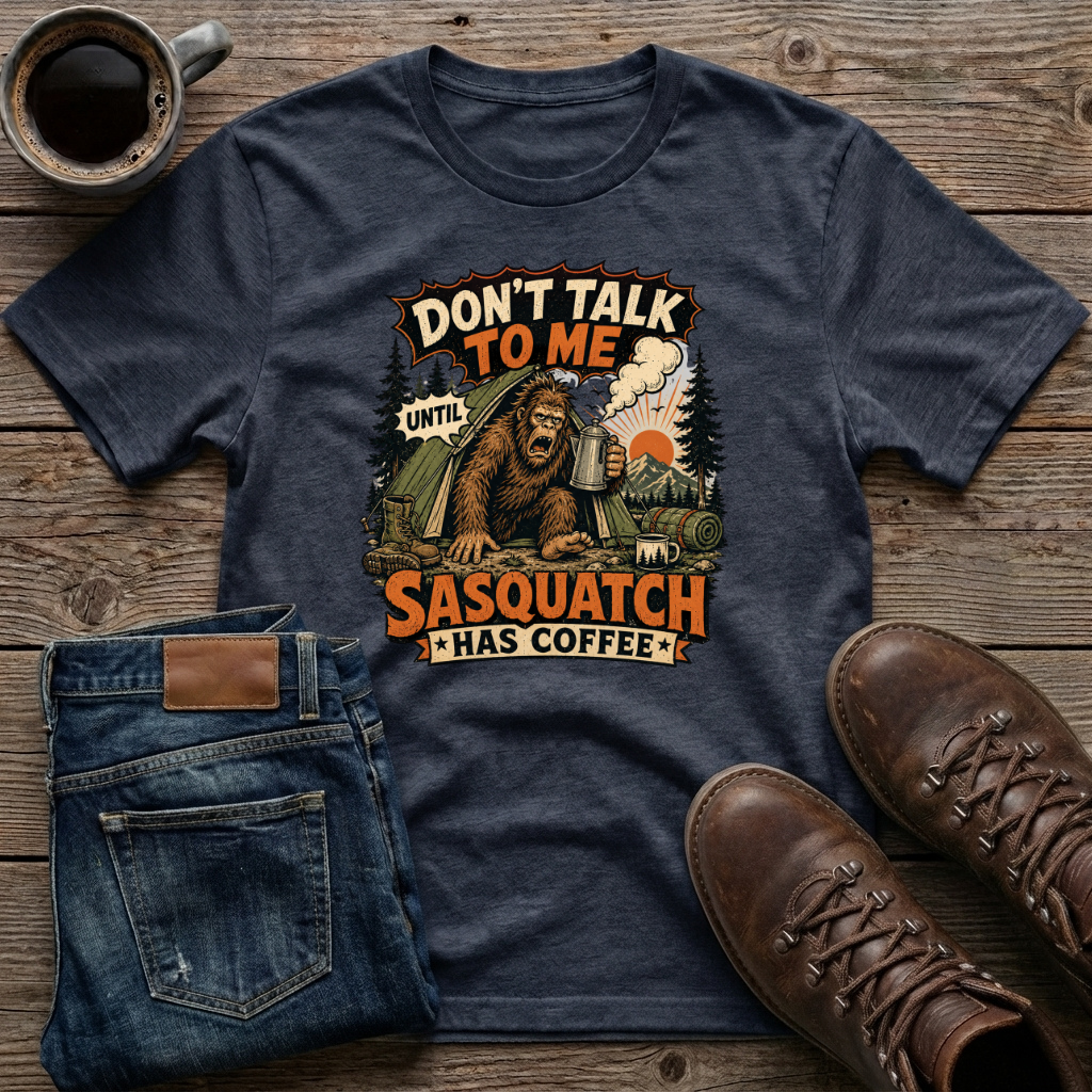 Don't Talk To Me Until Sasquatch Has Coffee T-Shirt