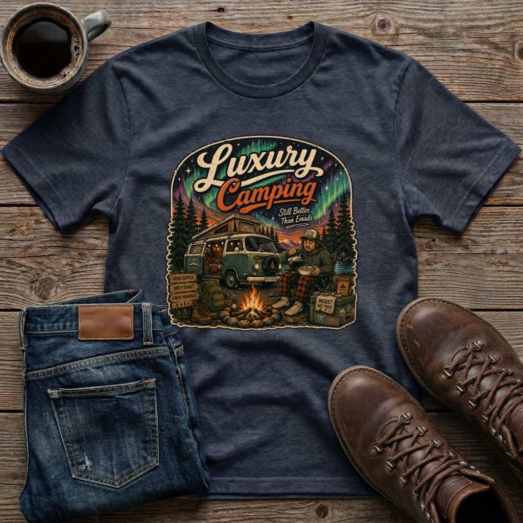Luxury Camping Still Better Than Emails T-Shirt