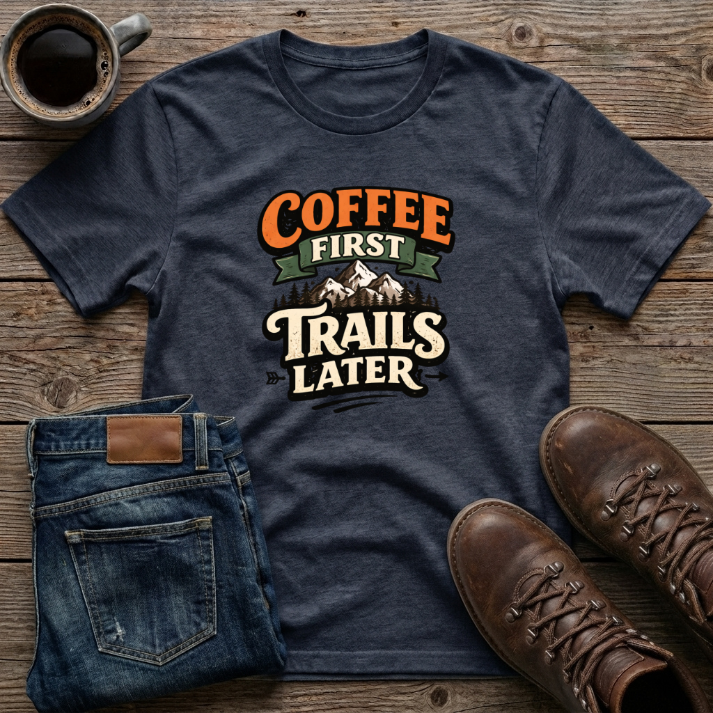 Coffee First Trails Later T-Shirt