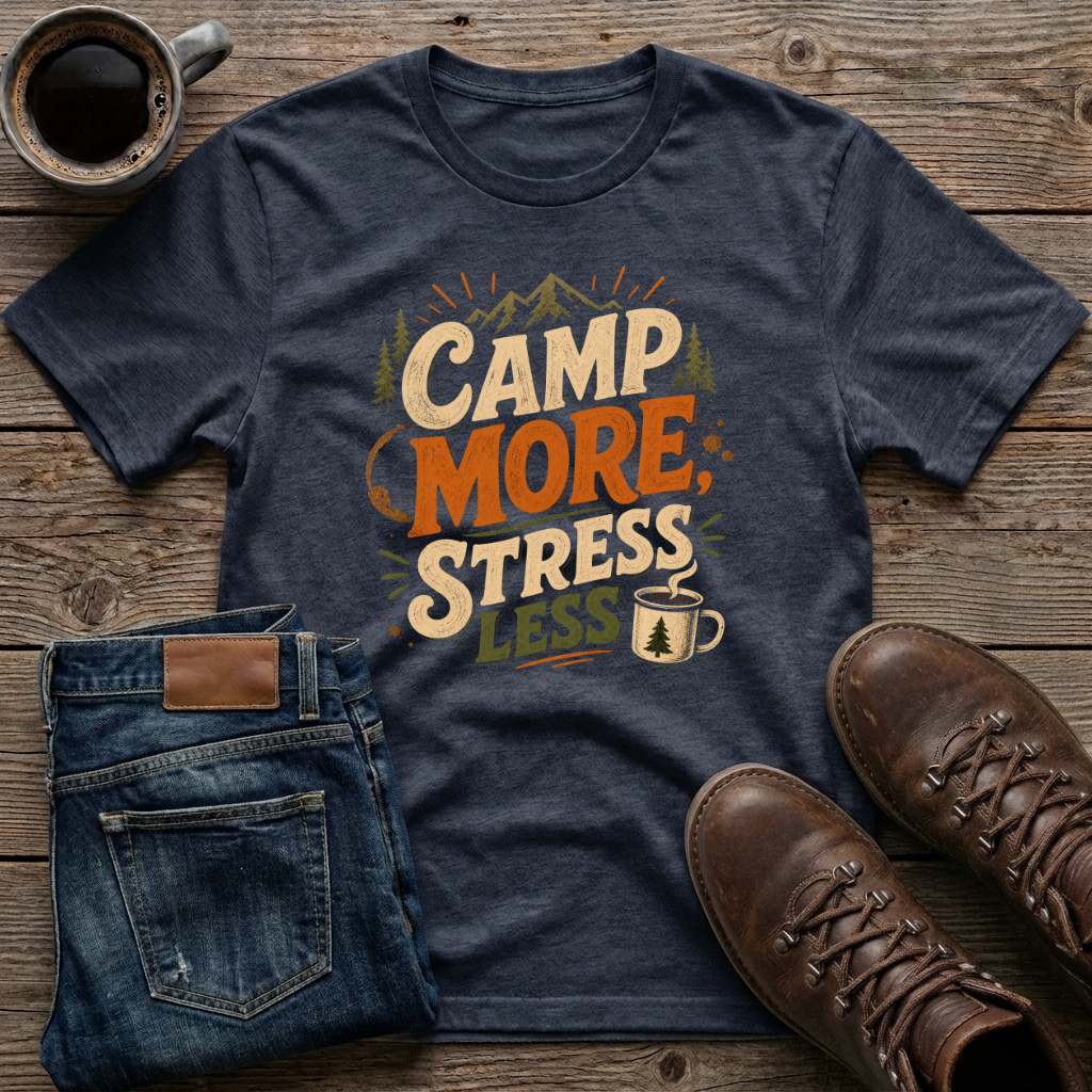 Camp More Stress Less 2 T-Shirt