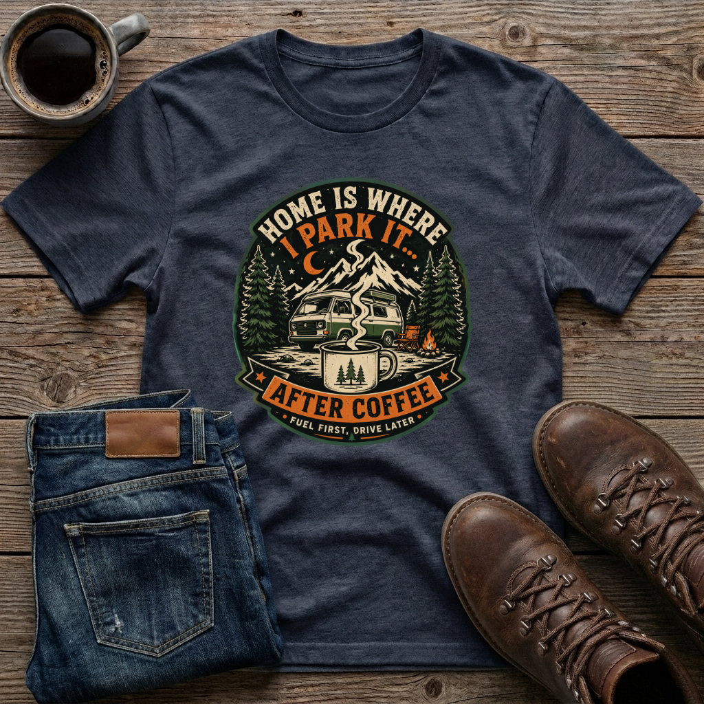 Home Is Where I Park It After Coffee T-Shirt