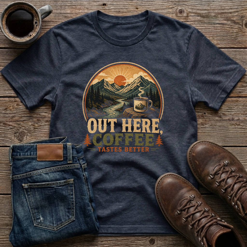 Out Here Coffee Tastes Better T-Shirt
