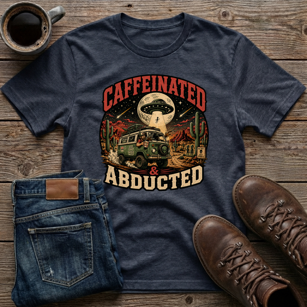 Caffeinated & Abducted T-Shirt