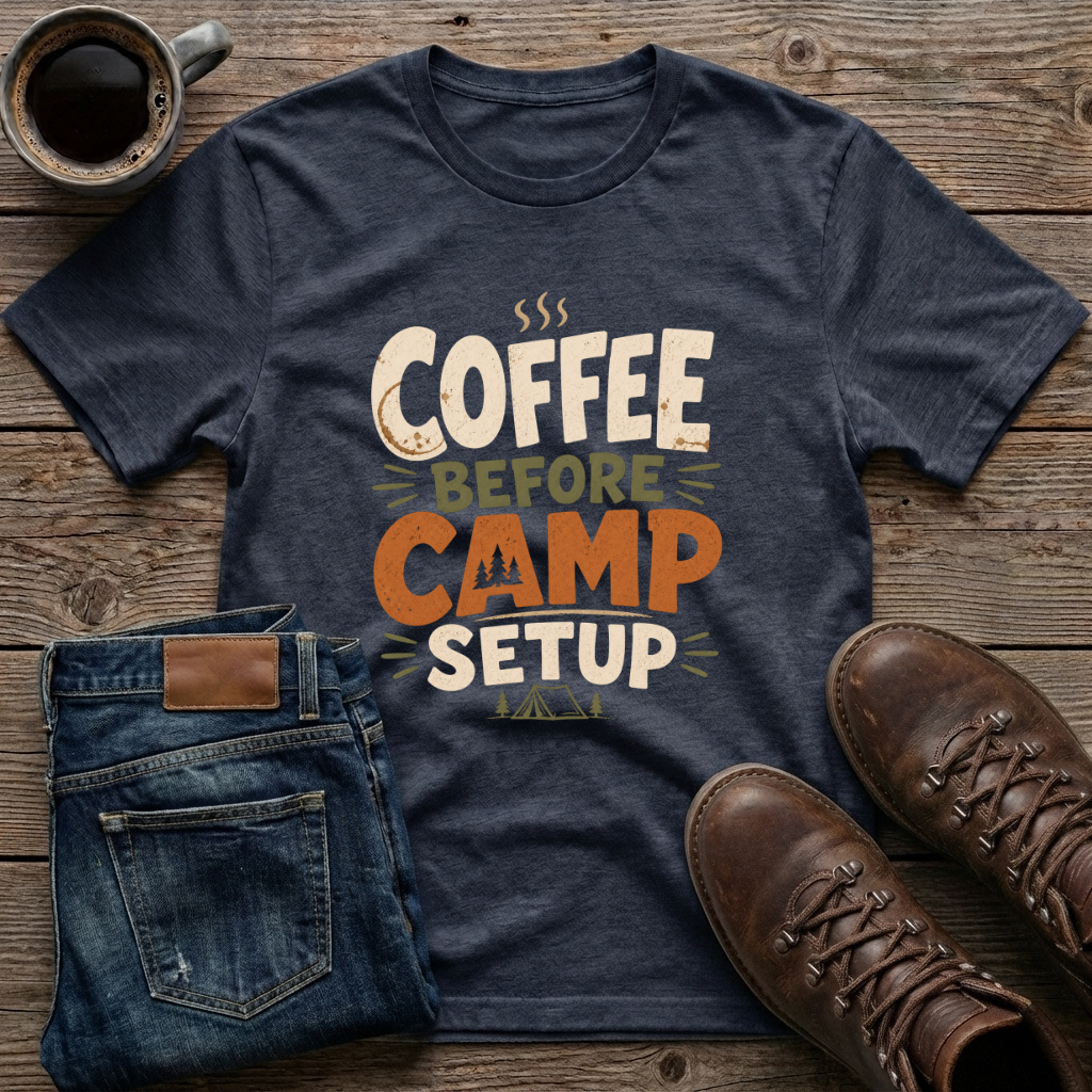 Coffee Before Camp Setup T-Shirt