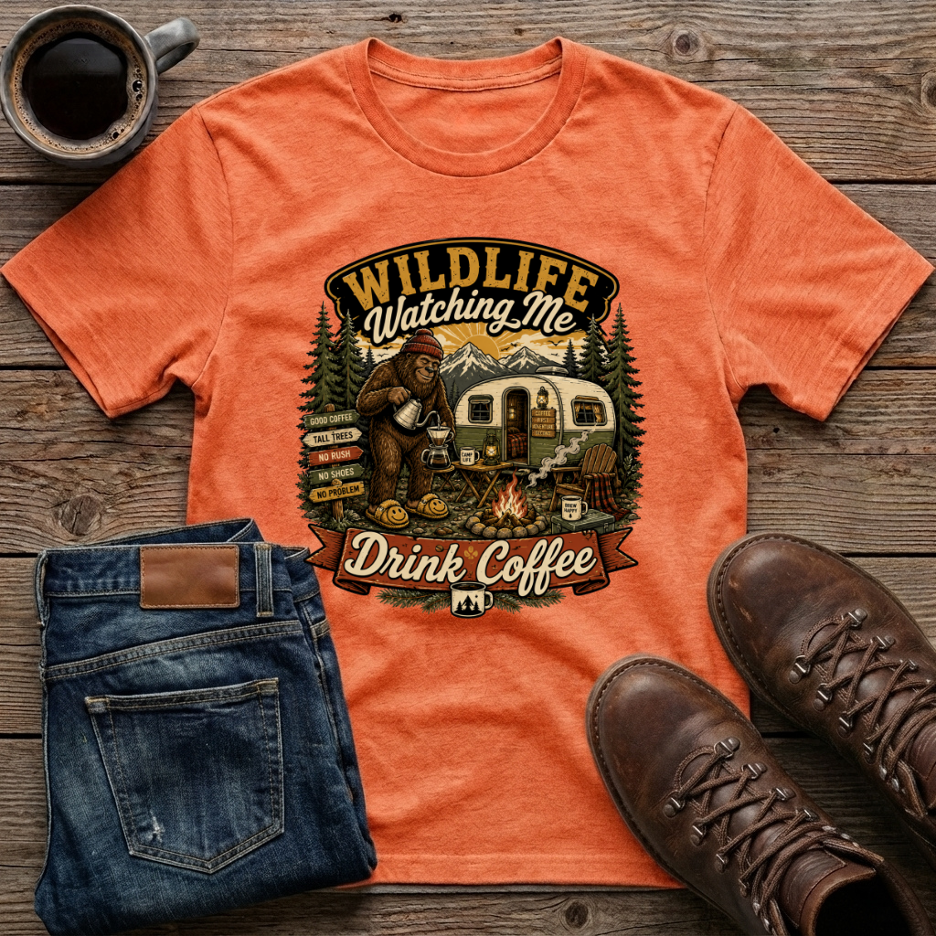 Wildlife Watching Me Drink Coffee T-Shirt