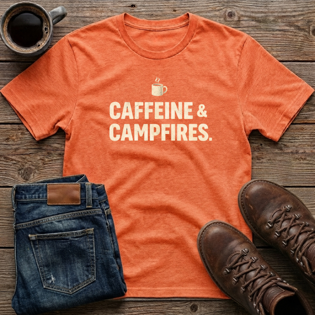 Caffeine & Campfires T-Shirt