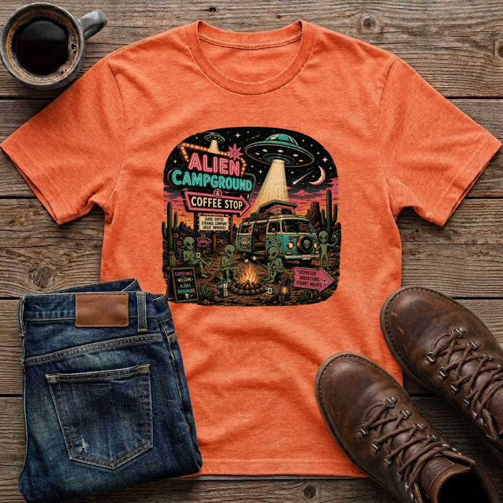Alien Campground & Coffee Stop T-Shirt