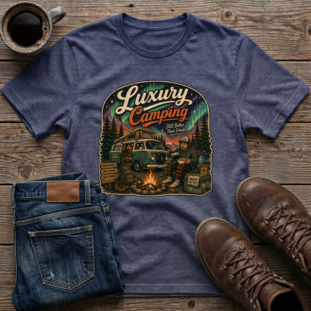 Luxury Camping Still Better Than Emails T-Shirt