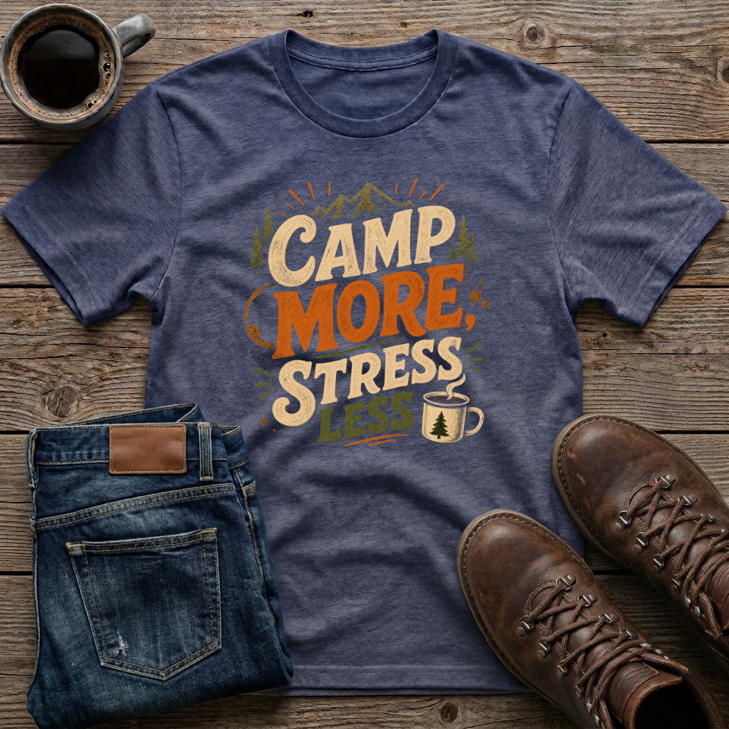 Camp More Stress Less 2 T-Shirt