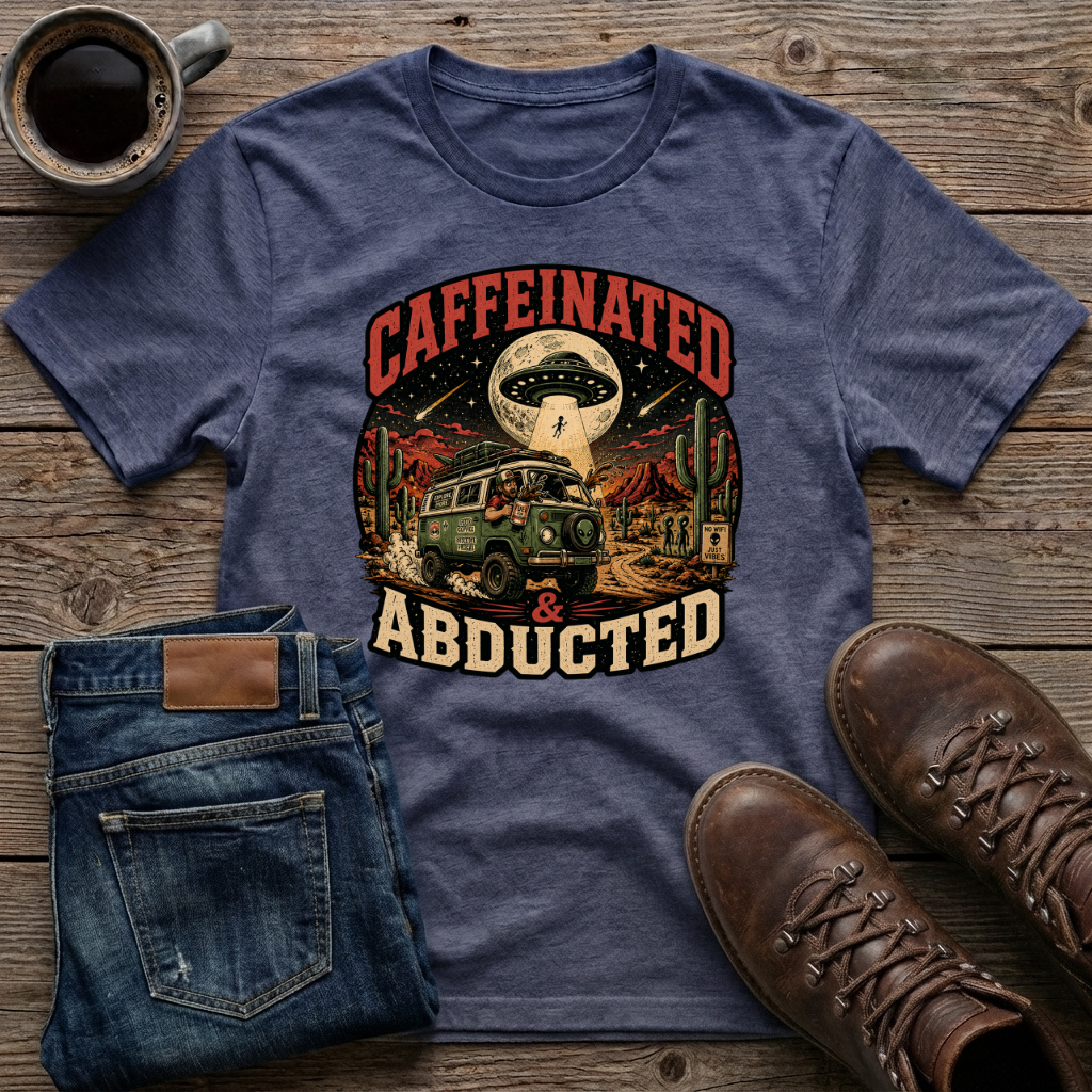 Caffeinated & Abducted T-Shirt