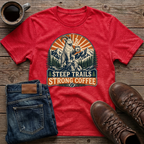 Steep Trails Strong Coffee 2 T-Shirt
