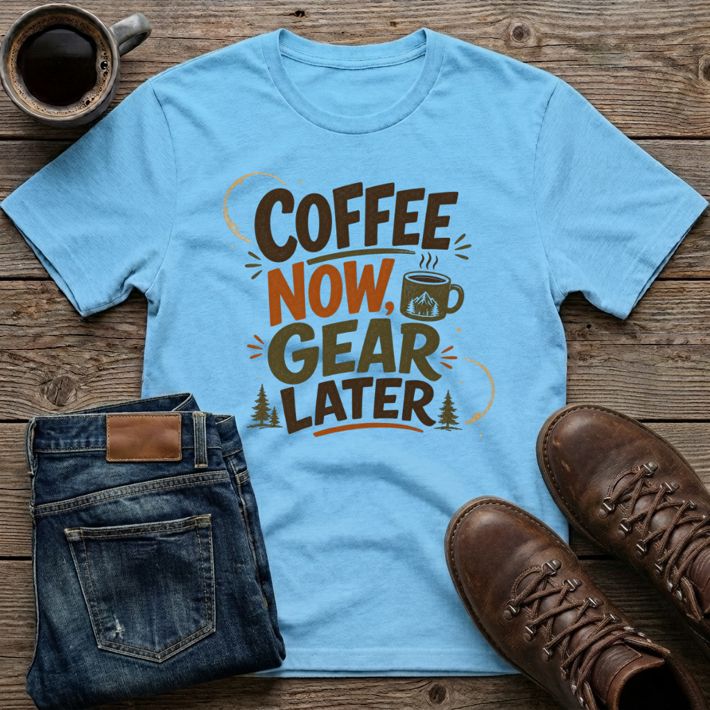 Coffee Now Gear Later T-Shirt