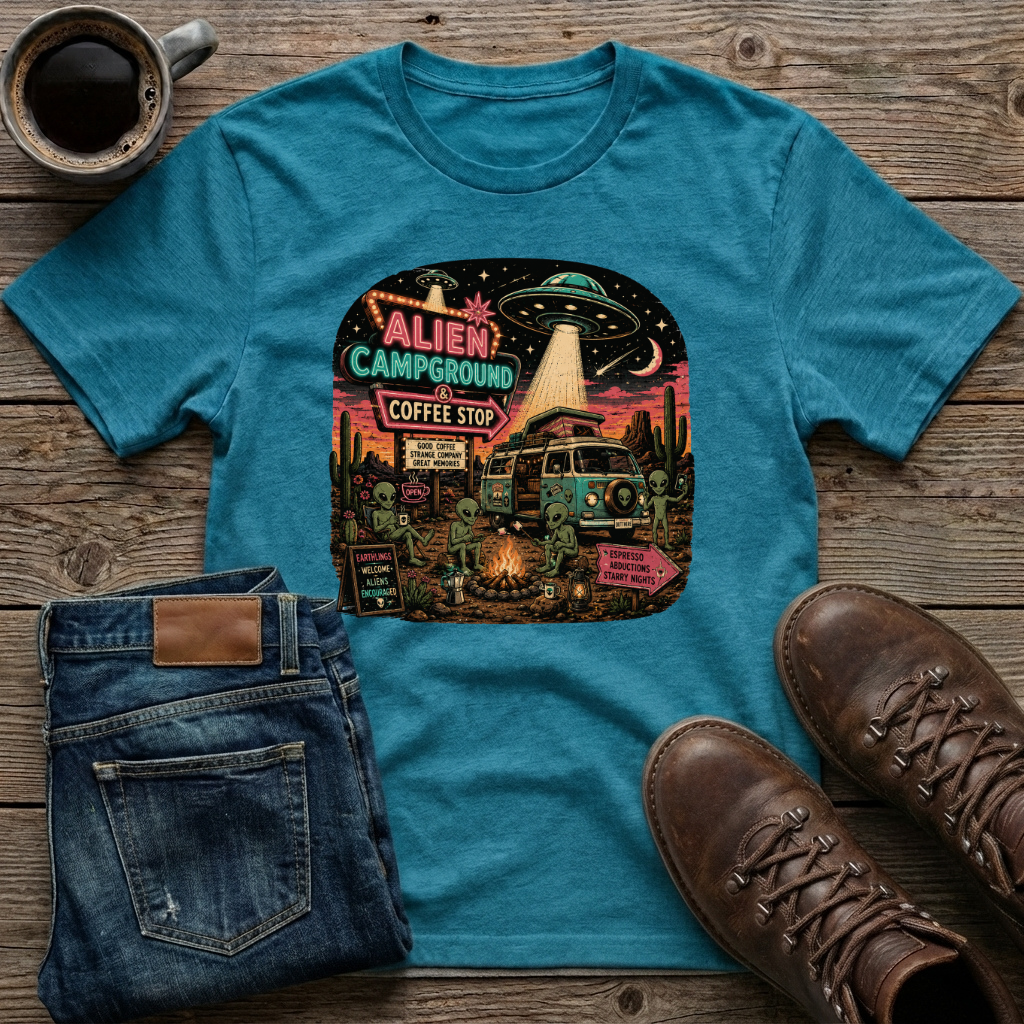 Alien Campground & Coffee Stop T-Shirt