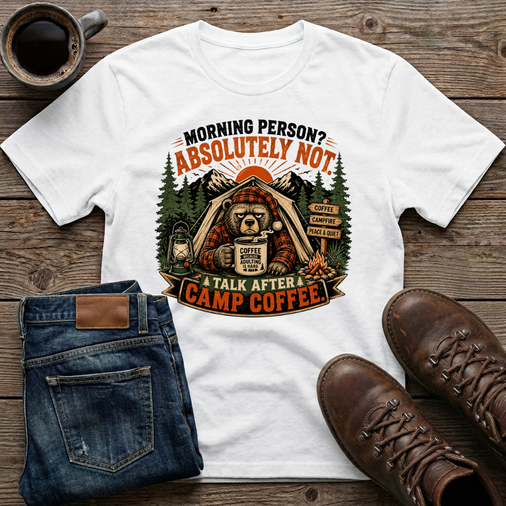 Morning Person Absolutely Not Talk After Camp Coffee T-Shirt