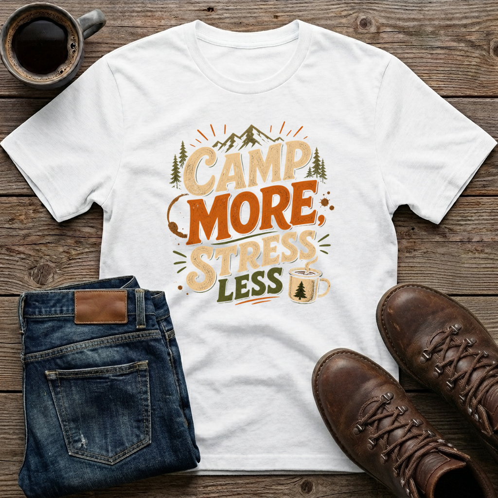 Camp More Stress Less 2 T-Shirt