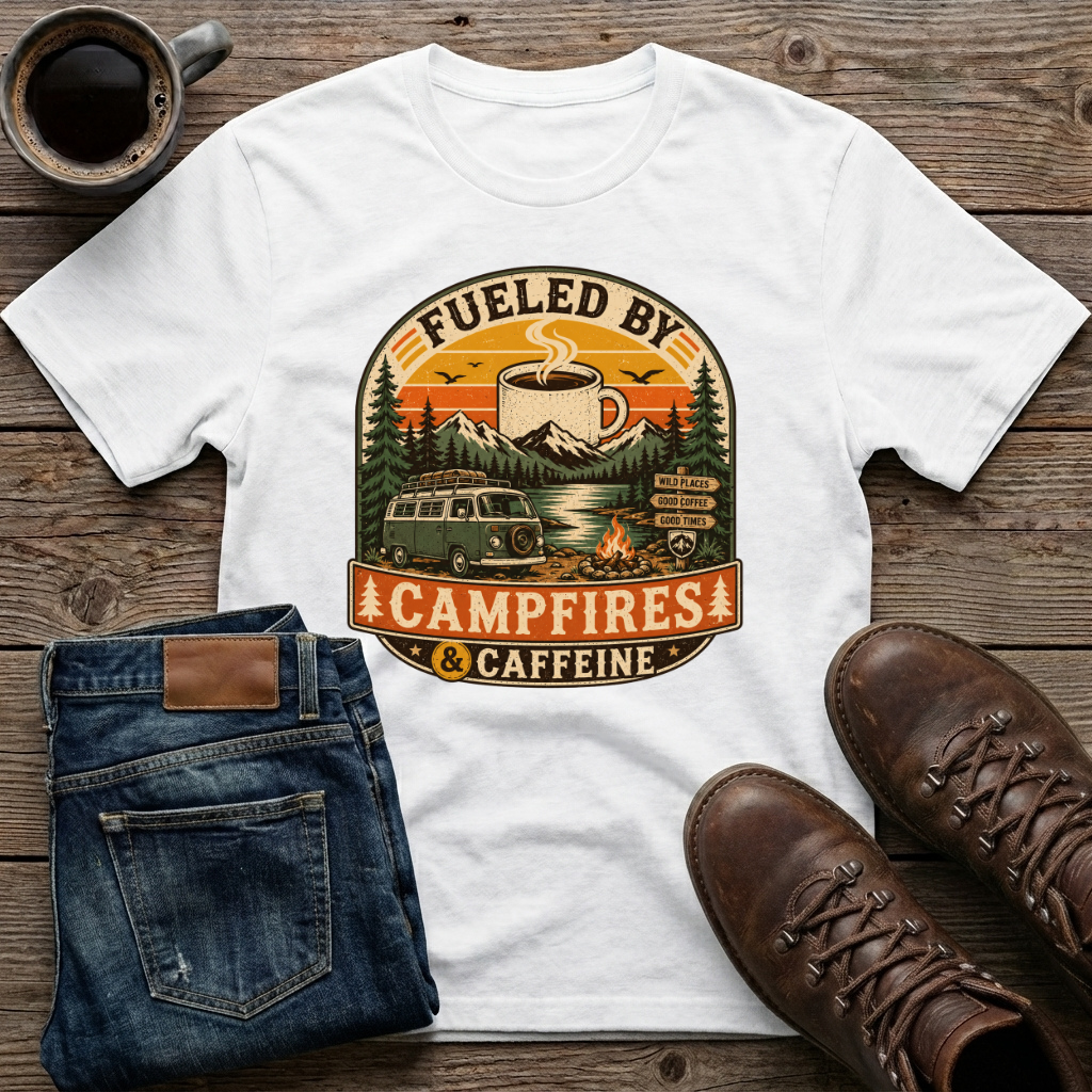 Fueled by Campfires & Caffeine T-Shirt