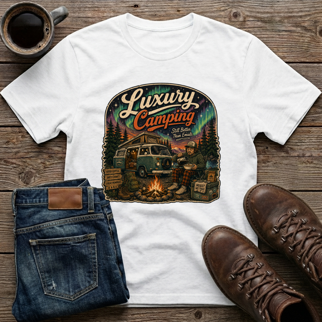 Luxury Camping Still Better Than Emails T-Shirt