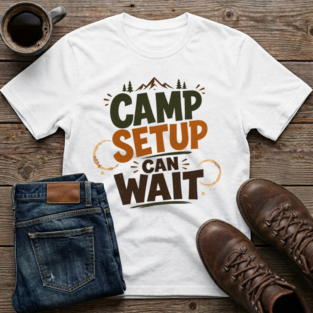 Camp Setup Can Wait T-Shirt