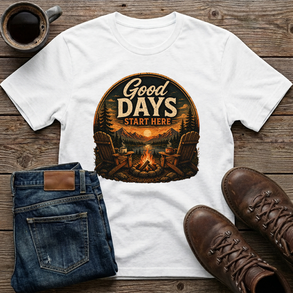 Good Days Start Here T-Shirt