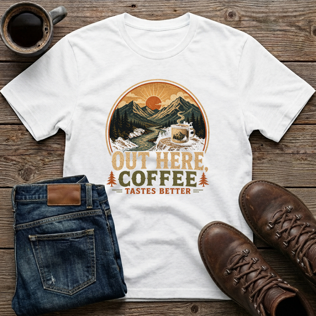 Out Here Coffee Tastes Better T-Shirt