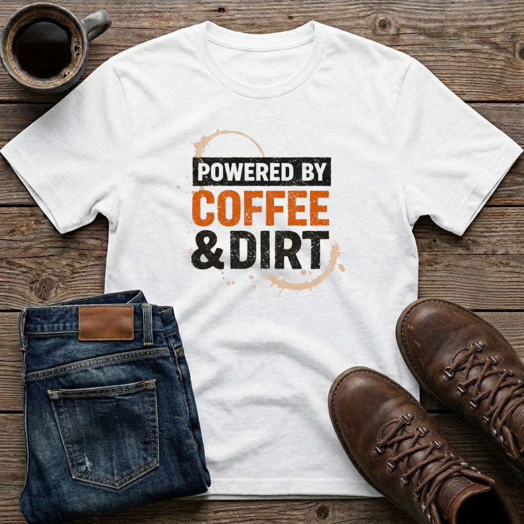 Powered by Coffee & Dirt T-Shirt