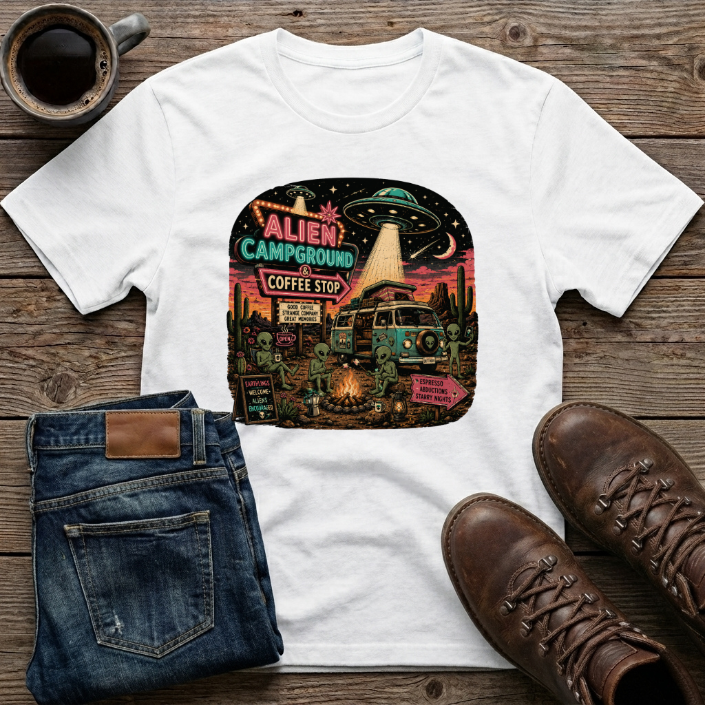 Alien Campground & Coffee Stop T-Shirt