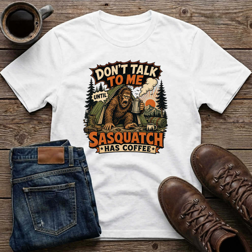 Don't Talk To Me Until Sasquatch Has Coffee T-Shirt